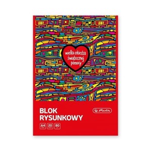 Blok rysunkowy A4/80g biały 20 kartek HERLITZ WOŚP 1szt. /9586074/