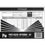 Druk samokopiujący PW przyjęcie wyrobów A5 80 kartek TYPOGRAF /01127/