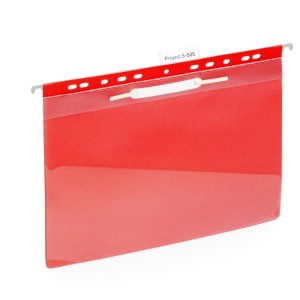 Teczka z mechanizmem skoroszytowym wpinana do segregatora zawieszana czerwona 256003