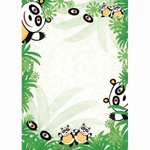 Papier ozdobny BARWNE ARKUSZE na dyplomy Panda 170g 25szt /214707/