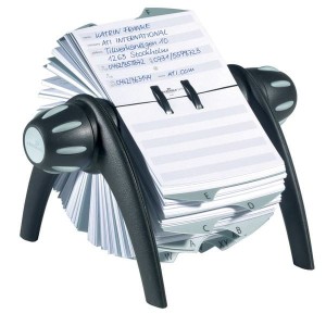 Kartoteka obrotowa z kartami i przekładkami TELINDEX flip czarna 2416 01