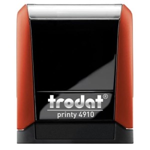 Pieczątka automat TRODAT 4910 czerwona - poduszka czarna  26X9mm /TRE-4910CEWCA/