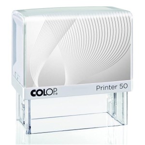 Pieczątka COLOP PRINTER IQ 50 biały– poduszka czarna  /PR.IQ.R.10.BI.CA/