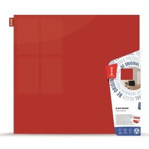 Tablica szklana magnetyczna  90x120cm MEMOBE czerwona /MSZ120090-30/