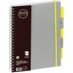 Kołozeszyt A4/100 kratka PP z przekładkami NOTEBOOK szary /150-1408/