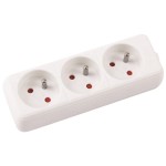 Przedłużacz do prądu OFFICE PRODUCTS, 3 gniazda , 3m z uziemieniem biały /13113321-14/