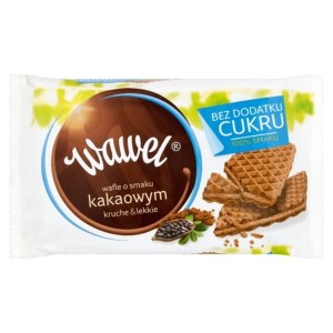 Ciastka wafle WAWEL bez dodatku cukru 110g kakaowe  1szt.