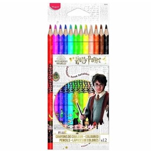 Kredki ołówkowe trójkątne 12 kolorów MAPED HARRY POTTER /832053/