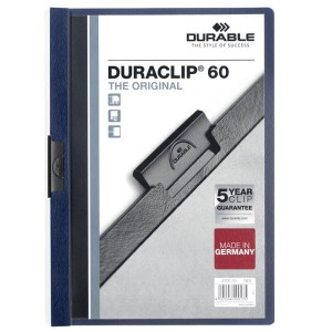 Skoroszyt zaciskowy DURACLIP Original 1-60 kart. ciemny granatowy A4 /2209 28/