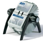 Kartoteka obrotowa Durable VISIFIX flip na 400 wizytówek z przekładkami czarna /2417 01/