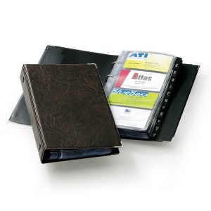Wizytownik na 200 wizytówek DURABLE VISIFIX brązowy /238311/