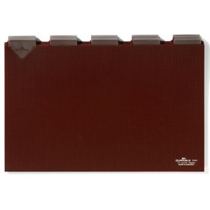 Przekładki do kartoteki A4 poziome brązowe 25 sztuk /314111/