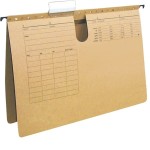 Skoroszyt zawieszkowy kartonowy A4 250g Q-CONNECT jasnobrązowy /KF00554/