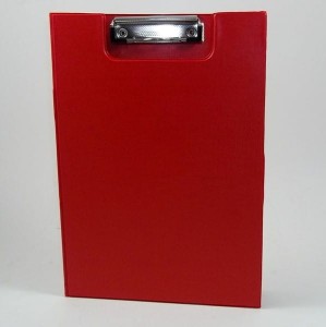 Deska z klipem A4 zamykana LEVIATAN D RECT PCV czerwona /009453/