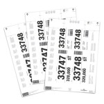 Etykiety do kieszeni magazynowych A4 perforowane 140/90x65mm 4 etykiety na arkuszu 20ark.  /101002/