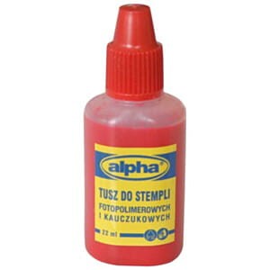 Tusz do stempli / pieczątek wodny ALPHA 30ml czerwony /ALCE/