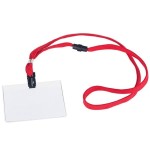 Identyfikator konferencyjny na czerwonej smyczy 60x90mm 10 sztuk 8139 03