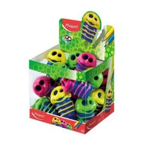 Temperówka plastikowa z pojemnikiem podwójna MAPED CROC CROC mix kolorów 1szt. /501700/