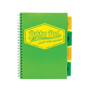 Kołozeszyt B5/200 kratka 80g PUKKA PROJECT BOOK neon  zielony  1szt. /7297-NEO (SQ)/