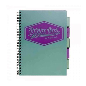 Kołozeszyt A4/200 kratka 80g PUKKA PROJECT BOOK pastel morski 1szt.  /8630S(TL)-PST/