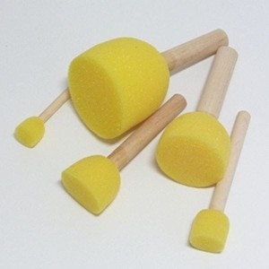 Pędzle gąbkowe do DECOUPAGE 5szt. /PG-4392/