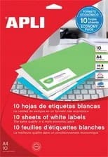 ETYKIETY PAPIEROWE 48,5x25,4mm APLI BIAŁE 10 ARKUSZY
