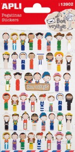 Naklejki APLI Ethnic z brokatem mix kolorów