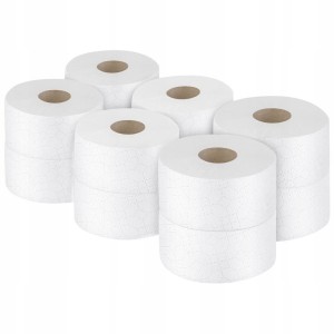 12 x PAPIER TOALETOWY CELULOZA BIAŁY 2W 100m JUMBO