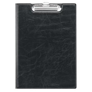 Teczka z klipem i okładką de luxe PCV czarny A4 2355 01