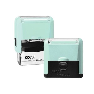 Pieczątka COLOP COMPACT 20 PRO pastelowy zielony - poduszka: czarna 38x14 mm
