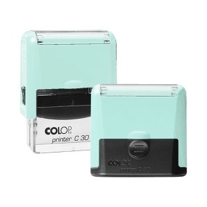 Pieczątka COLOP COMPACT 30 PRO pastelowy zielony - poduszka: czarna 47x18 mm