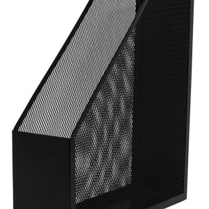 Pojemnik na czasopisma metalowy siatka Q-CONNECT OFFICE SET siatka czarny /KF00862/