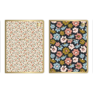 Zeszyt A5/60 linia 70g brak adresówki okładka SATIN METALLIC INTERDRUK METALLIC FLORAL mix wzorów 1szt. /ZE60=MF/