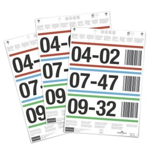Etykiety do kieszeni magazynowych A4 perforowane 210x74mm 3 etykiety na arkuszu 20ark. /102802/