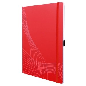 Notatnik Notizio A4 oprawa miękka czerwony kratka 80 kartek Avery Zweckform /7043/