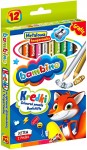 Kredki ołówkowe grube BAMBINO 12 kolorów