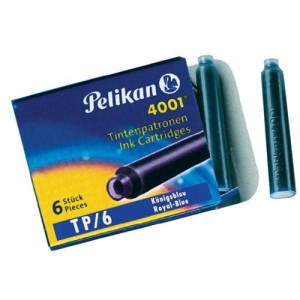 Nabój krótki PELIKAN TP6 niebieski, 6 szt. /301176-1836/