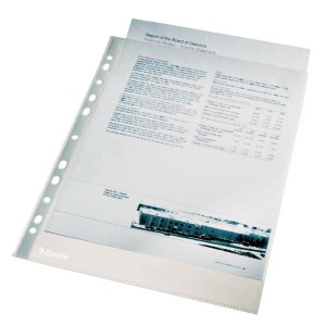 Koszulka zawieszkowa w pudełku A4 105mic krystaliczna ESSELTE 100szt. /56093/