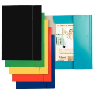 Teczka z gumką Esselte lakierowana czarna /13439/