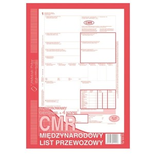 Druk samokopiujący CMR międzynarodowy list przewozowy numerowany oryginał + 4 kopie MICHALCZYK I PROKOP /800-2N/