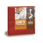 Serwetki trójwarstwowe STELLA 33x33cm czerwone 20szt.