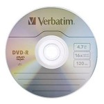 Płyta DVD+R 4,7gb x16 VERBATIM azo szt100 -ver43551-