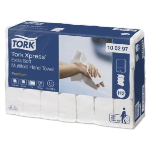 Ręcznik ZZ biały celuloza 2-warstwowy 2100szt. 21op. X 100 listków 34 x21,2cm TORK H2 100297