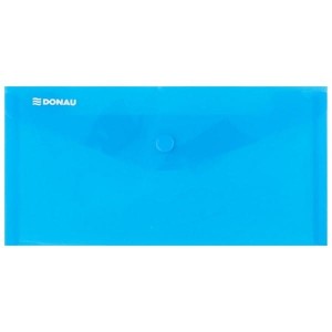 Teczka kopertowa Donau zatrzask, PP, DL, 180mikr., niebieska /8548001PL10/