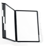 Zestaw 10 paneli prezentacyjnych na ścianę DURABLE SHERPA czarno szary /563122/