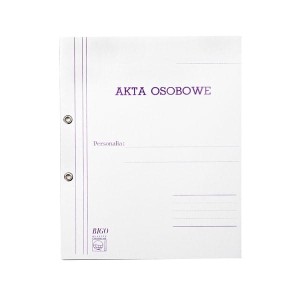 Skoroszyt oczkowy Kartonowy A4 pełny na akta osobowe BIGO /23084/