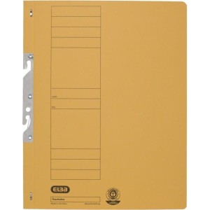 Skoroszyt kartonowy hakowy A4 ELBA pełny żółty /100551885/