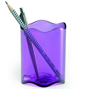 Pojemnik na długopisy Durable TREND, transparentny fioletowy