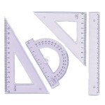 Zestaw geometryczny kreślarski PRATEL z linijką 16 cm etui /2005 PR/