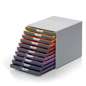 Pojemnik z dziesięcioma kolorowymi szufladami DURABLE VARICOLOR /761027/